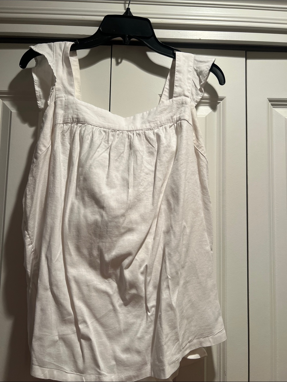 crown & ivy Cream Tie-Strap Tank Top